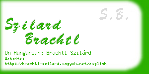 szilard brachtl business card